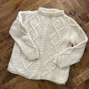 Vintage Handmade Cable Knit Fisherman Sweater